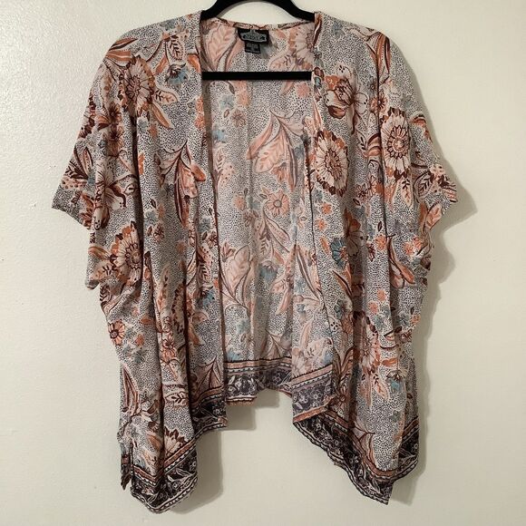 Multicolor Bohemian Hippie Boho Prairie Lagenlook Festival Open Cardigan S - Picture 1 of 8